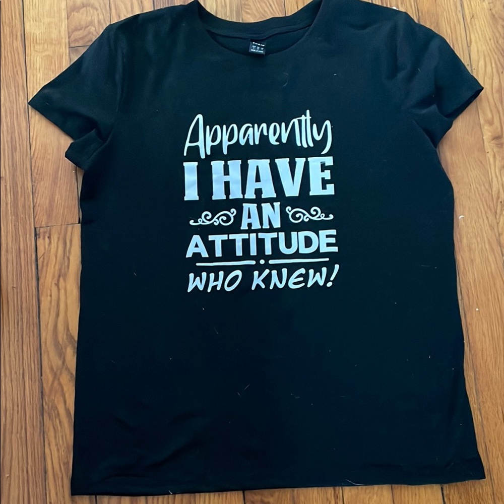 Black Graphic Tee - Attitude Statement